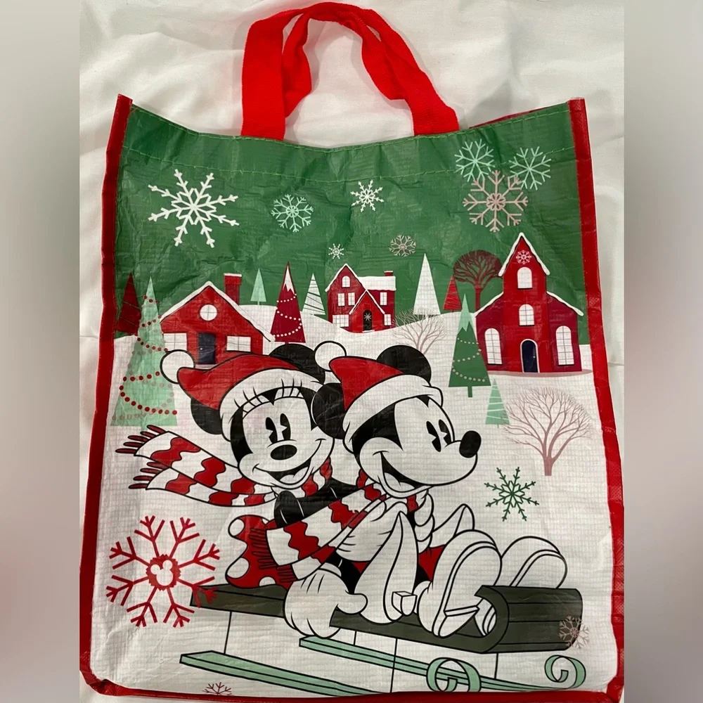 Disney Store Mickey and Minnie Reusable Holiday Tote